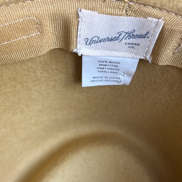 Mustard Yellow Wide Brim Cowboy Hat - Picture 5 of 5